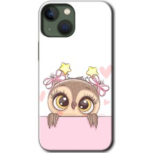 Gramaphone Apple iPhone 13 Kılıf Hd Desen Baskılı Arka Kapak + Kırılmaz Cam - Sevimli Baykuş