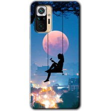 Gramaphone Redmi Note 10 Pro Kılıf Hd Desen Baskılı Arka Kapak + Kırılmaz Cam - Yalnız Kadın