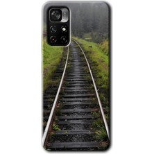 Gramaphone Redmi Note 11T Kılıf Hd Desen Baskılı Arka Kapak + Kırılmaz Cam - Tren Yolu