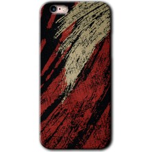 iPhone 6s Plus Kılıf Hd Desen Baskılı Arka Kapak + Kırılmaz Cam - Kumaş Deseni 6