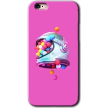 Gramaphone Apple iPhone 6s Plus Kılıf Hd Desen Baskılı Arka Kapak + Kırılmaz Cam - Uzay Başlığı