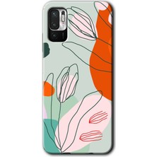 Redmi Note 10 5g Kılıf Hd Desen Baskılı Arka Kapak - Vektör Çiçekler