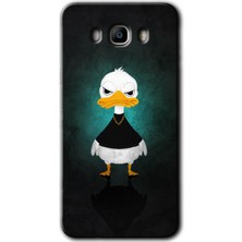 Gramaphone Galaxy J7 2016 Kılıf Hd Desen Baskılı Arka Kapak + Kırılmaz Cam - Angry Duck