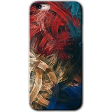 Gramaphone Apple iPhone 6s Plus Kılıf Hd Desen Baskılı Arka Kapak + Kırılmaz Cam - Karma Boyalar