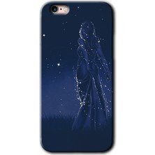 Gramaphone Apple iPhone 6s Plus Kılıf Hd Desen Baskılı Arka Kapak + Kırılmaz Cam - Gecenin Kraliçesi