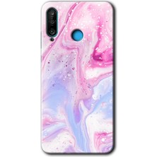 Gramaphone Huawei P30 Lite Kılıf Hd Desen Baskılı Arka Kapak + Esnek Nano Cam - Kabarmış Leke