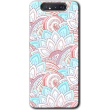 Galaxy A80 Kılıf Hd Desen Baskılı Arka Kapak + Kırılmaz Cam - Çin Mandala 1