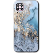 Gramaphone Huawei P40 Lite Kılıf Hd Desen Baskılı Arka Kapak + Esnek Nano Cam - Eski Mermer