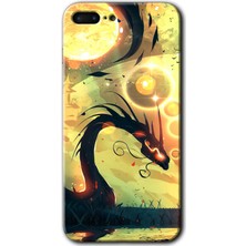 Gramaphone Apple iPhone 7 Plus Kılıf Hd Desen Baskılı Arka Kapak + Kırılmaz Cam - Digital Dragon