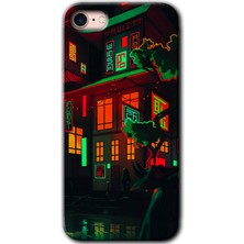 Gramaphone Apple iPhone 7 Kılıf Hd Desen Baskılı Arka Kapak + Kırılmaz Cam - China Street