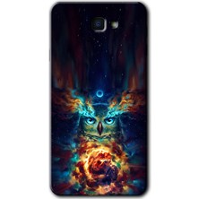 Gramaphone Galaxy J7 Prime 2 Kılıf Hd Desen Baskılı Arka Kapak + Kırılmaz Cam - Ballı Baykuş