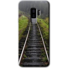 Galaxy S9 Plus Kılıf Hd Desen Baskılı Arka Kapak + Kırılmaz Cam - Tren Yolu
