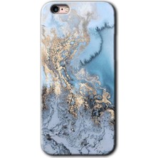 Gramaphone Apple iPhone 6s Plus Kılıf Hd Desen Baskılı Arka Kapak + Kırılmaz Cam - Eski Mermer