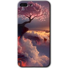 iPhone 8 Plus Kılıf Hd Desen Baskılı Arka Kapak + Kırılmaz Cam - Uçurumdaki Hayat