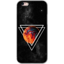 Gramaphone Apple iPhone 6s Plus Kılıf Hd Desen Baskılı Arka Kapak + Kırılmaz Cam - Kızıl Gezegen