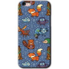 iPhone 6s Plus Kılıf Hd Desen Baskılı Arka Kapak + Kırılmaz Cam - Animals Funny