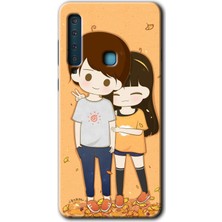 Gramaphone Galaxy A9 2018 Kılıf Hd Desen Baskılı Arka Kapak + Esnek Nano Cam - Şıpsevdi Çift