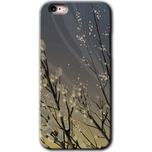 iPhone 6s Plus Kılıf Hd Desen Baskılı Arka Kapak + Kırılmaz Cam - Branches Flowers