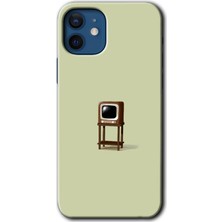 Gramaphone Apple iPhone 12 Kılıf Hd Desen Baskılı Arka Kapak - Retro-Tv