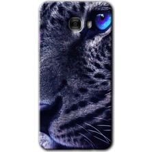 Gramaphone Galaxy C9 Pro Kılıf Hd Desen Baskılı Arka Kapak + Kırılmaz Cam - Kaplan