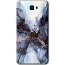 Gramaphone Galaxy J7 Prime Kılıf Hd Desen Baskılı Arka Kapak + Kırılmaz Cam - Otantik Mermer