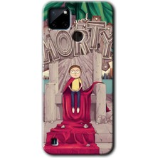 Realme C21 Kılıf Hd Desen Baskılı Arka Kapak + Esnek Nano Cam - Morty