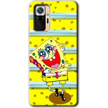 Gramaphone Redmi Note 10 Pro Kılıf Hd Desen Baskılı Arka Kapak - Aşık Sünger Bob