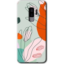 Gramaphone Galaxy S9 Plus Kılıf Hd Desen Baskılı Arka Kapak + Kırılmaz Cam - Vektör Çiçekler