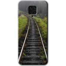 Gramaphone Redmi Note 9 Pro Kılıf Hd Desen Baskılı Arka Kapak + Kırılmaz Cam - Tren Yolu