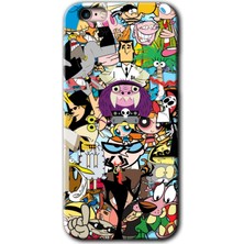 Gramaphone Apple iPhone 6s Plus Kılıf Hd Desen Baskılı Arka Kapak + Kırılmaz Cam - Süper Çizgi Kahramanlar