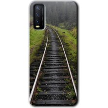 Gramaphone Vivo Y20S Kılıf Hd Desen Baskılı Arka Kapak + Esnek Nano Cam - Tren Yolu