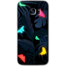 Gramaphone Galaxy S7 Edge Kılıf Hd Desen Baskılı Arka Kapak + Esnek Nano Cam - Lighter Butterfly