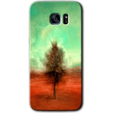 Gramaphone Galaxy S7 Edge Kılıf Hd Desen Baskılı Arka Kapak + Esnek Nano Cam - Outlines Paint