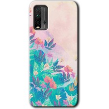Redmi 9t Kılıf Hd Desen Baskılı Arka Kapak - Çizim Yapraklar