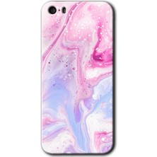 iPhone 5s Kılıf Hd Desen Baskılı Arka Kapak + Kırılmaz Cam - Kabarmış Leke