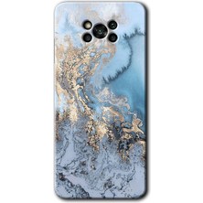 Poco X3 Nfc Kılıf Hd Desen Baskılı Arka Kapak + Kırılmaz Cam - Eski Mermer