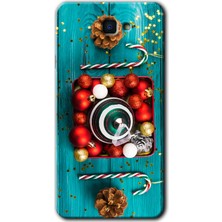 Gramaphone Galaxy J7 Prime Kılıf Hd Desen Baskılı Arka Kapak + Kırılmaz Cam - Christmas