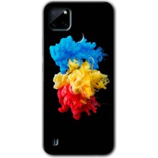 Gramaphone Realme C21 Kılıf Hd Desen Baskılı Arka Kapak - Black 1