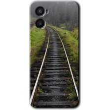 Gramaphone Oppo A96 Kılıf Hd Desen Baskılı Arka Kapak + Kırılmaz Cam - Tren Yolu