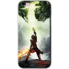 iPhone 6 Plus Kılıf Hd Desen Baskılı Arka Kapak + Kırılmaz Cam - Dragon Hunter