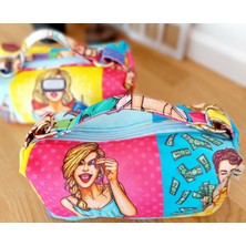 Aduşka Makyaj Çantası ve kalem kutu (Popart)