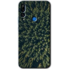 Gramaphone Huawei P Smart Z Kılıf Hd Desen Baskılı Arka Kapak + Kırılmaz Cam - Çam Ağacı Ormanı