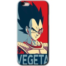 Gramaphone Apple iPhone 6s Kılıf Hd Desen Baskılı Arka Kapak + Kırılmaz Cam - Vegeta