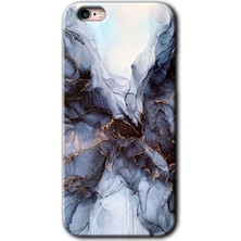 Gramaphone Apple iPhone 6s Plus Kılıf Hd Desen Baskılı Arka Kapak + Kırılmaz Cam - Otantik Mermer