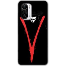 Gramaphone Redmi K40 Pro Kılıf Hd Desen Baskılı Arka Kapak - V For