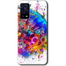 Gramaphone Oppo A55 Kılıf Hd Desen Baskılı Arka Kapak + Kırılmaz Cam - 4K Clock