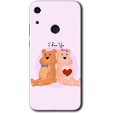 Gramaphone Huawei Y6S Kılıf Hd Desen Baskılı Arka Kapak + Kırılmaz Cam - Sevgili Ayıcık