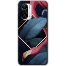 Gramaphone Redmi K40 Kılıf Hd Desen Baskılı Arka Kapak - Flamingo Yaprak