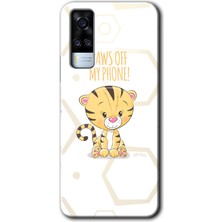 Gramaphone Vivo Y53S Kılıf Hd Desen Baskılı Arka Kapak + Kırılmaz Cam - Sevimli Kedi 1