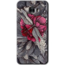 Gramaphone Galaxy C7 Kılıf Hd Desen Baskılı Arka Kapak + Kırılmaz Cam - Kelebek Ömrü